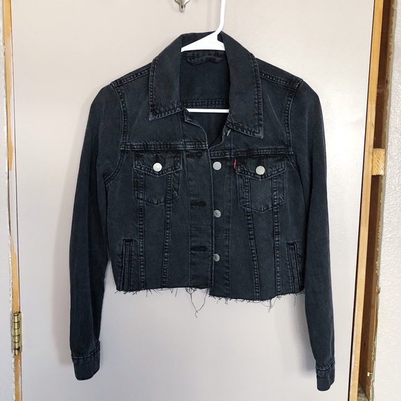 cropped levi denim jacket